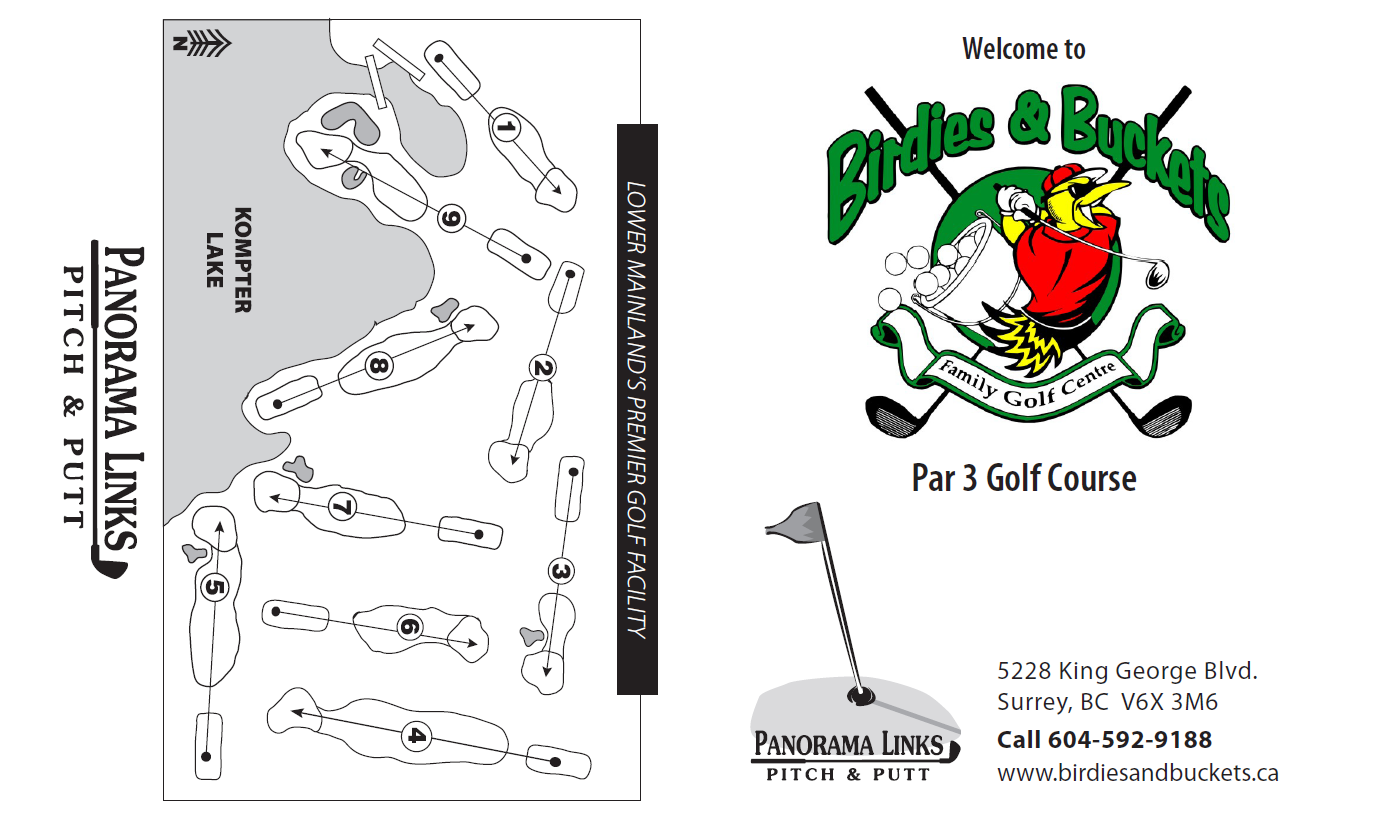 Scorecard Birdies & Buckets Family Golf Centre