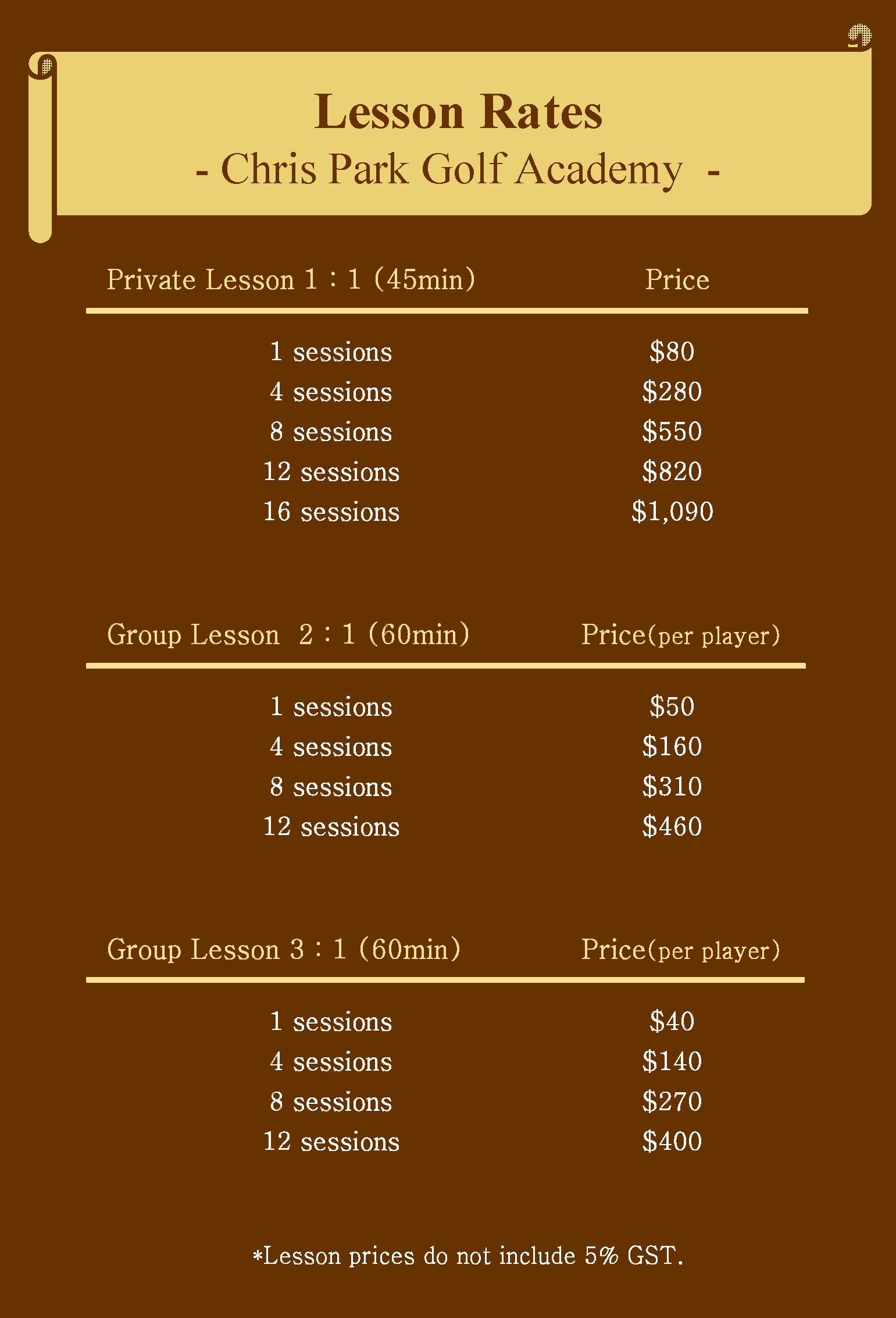 Instructor Chris Park Birdies & Buckets Family Golf Centre