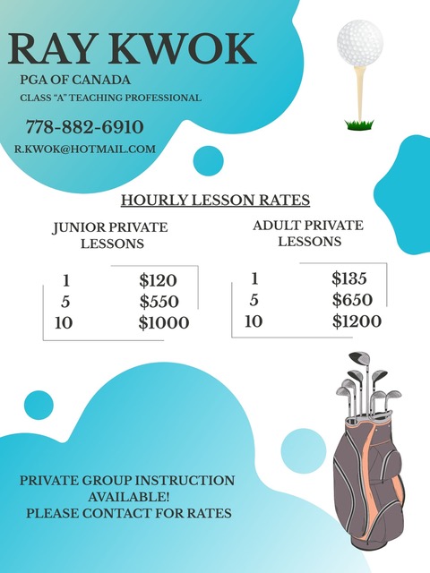 Ray Kwok Hours and lessons rates