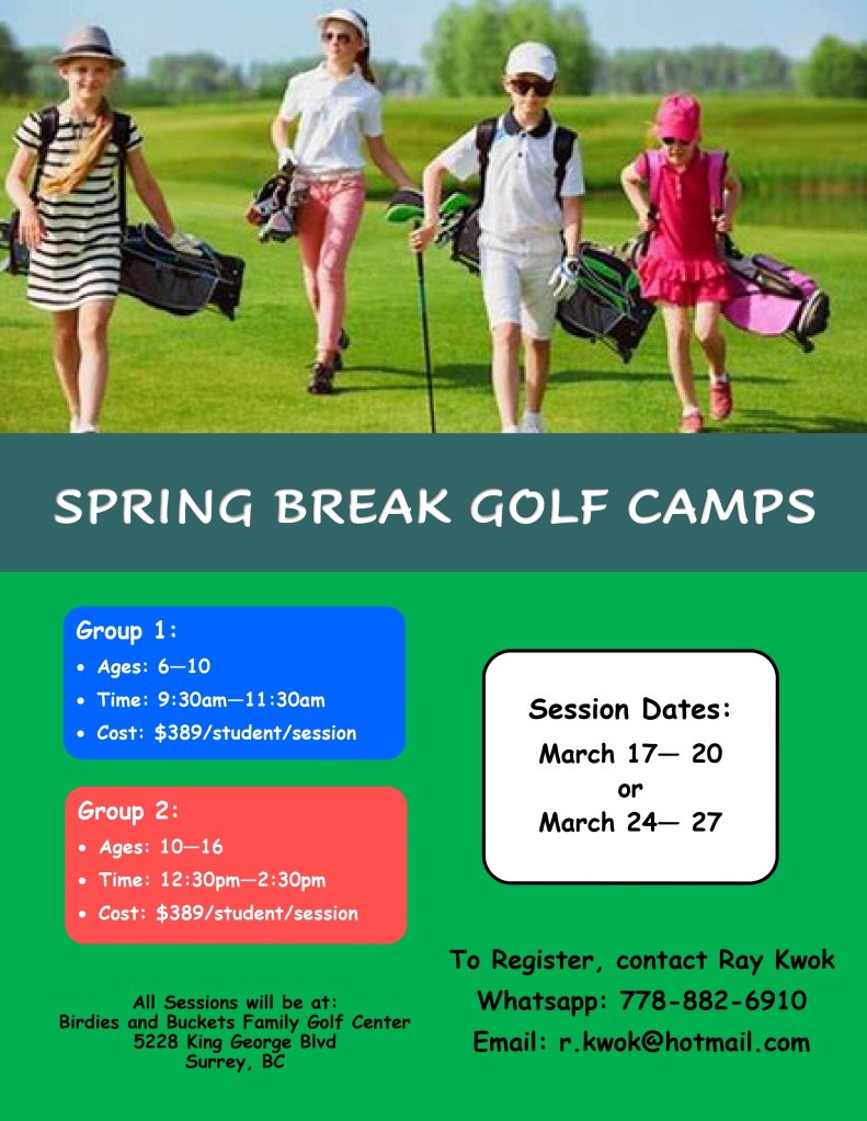 Ray Kwok JUNIOR CAMPS spring break